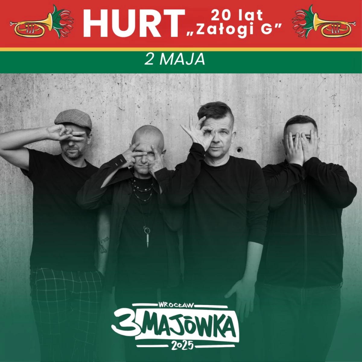20 LAT „ZAŁOGI G” zespołu HURT na 3-Majówce i Gitarowym Rekordzie Świata we Wrocławiu!