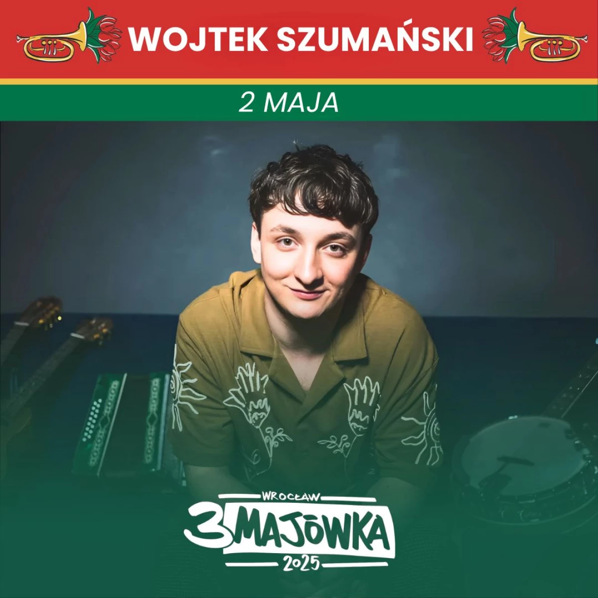 WOJTEK SZUMAŃSKI zaśpiewa na festiwalu 3-MAJÓWKA 2025 we Wrocławiu