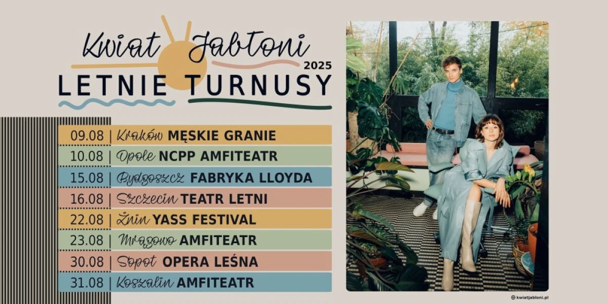 Kwiat Jabłoni rusza w letnią trasę koncertową – Letnie Turnusy 2025