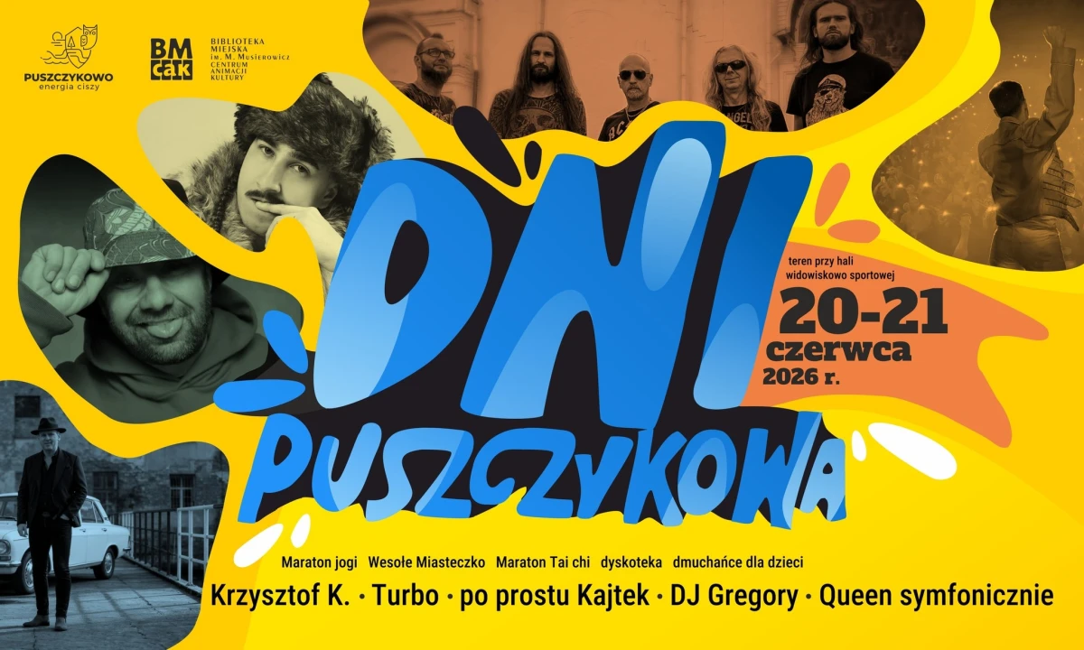 Dni Puszczykowa 2026 – kto wystąpi? Turbo, Queen symfonicznie i Krzysztof Knapek w programie.