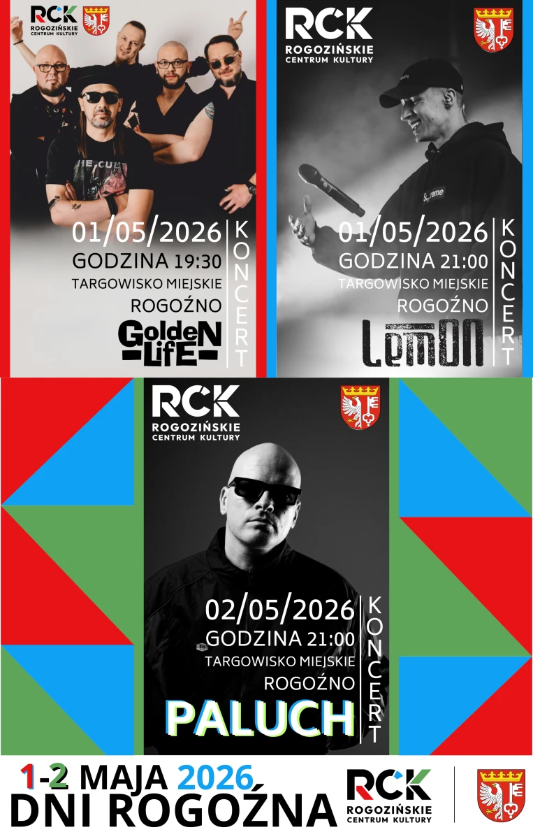 Dni Rogoźna 2026 – Golden Life, LemON i Paluch zagrają w Rogoźnie. Sprawdź daty koncertów