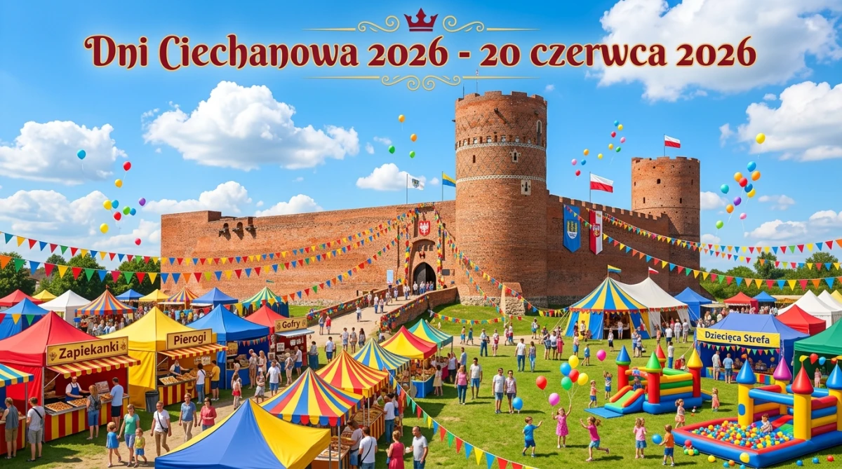 Dni Ciechanowa 2026 – 20 czerwca miasto zaprasza na wielkie święto i rodzinne atrakcje