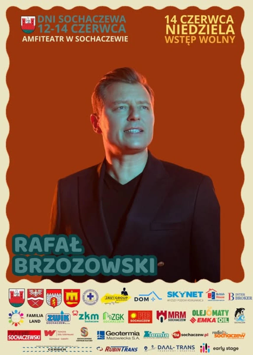 Dni Sochaczewa 2026 – Rafał Brzozowski w amfiteatrze. Kiedy koncert i co już wiadomo?