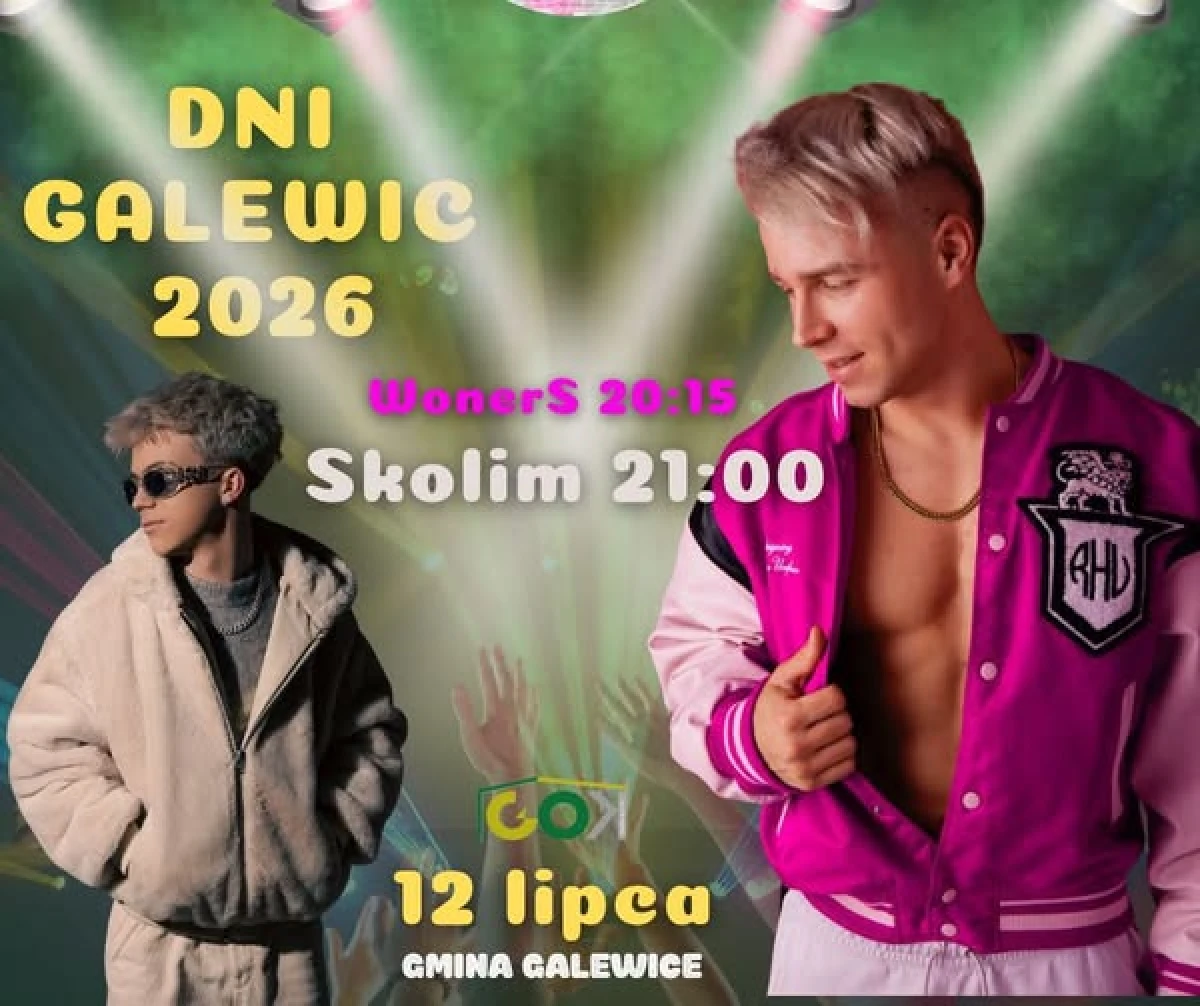 Dni Galewic 2026 – Skolim i WonerS zagrają 12 lipca. Sprawdź program wydarzenia