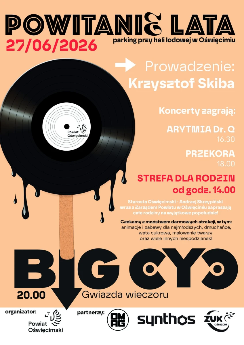 Powitanie Lata 2026 w Oświęcimiu – Big Cyc gwiazdą wieczoru. Sprawdź program wydarzenia