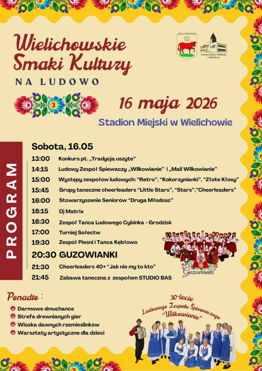 Wielichowskie Smaki Kultury 2026 – folklor, koncerty i atrakcje na Stadionie Miejskim w Wielichowie