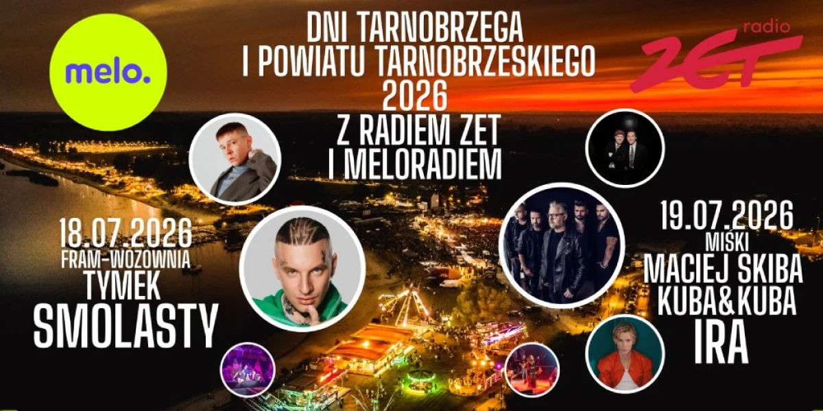 Dni Tarnobrzega i Powiatu Tarnobrzeskiego 2026 – Tymek, Smolasty, IRA i Maciej Skiba nad Jeziorem Tarnobrzeskim