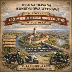 Królewski Piknik Motocyklowy Pułtusk 2026: Program i atrakcje zlotu na Zamku