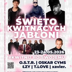 Święto Kwitnących Jabłoni 2026 w Grójcu – O.S.T.R., Oskar Cyms, Łzy, T.Love i xavier. Sprawdź harmonogram