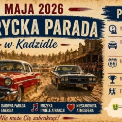 Amerycka Parada w Kadzidle 2026 – amerykańskie auta, parada ulicami miasta i potańcówka